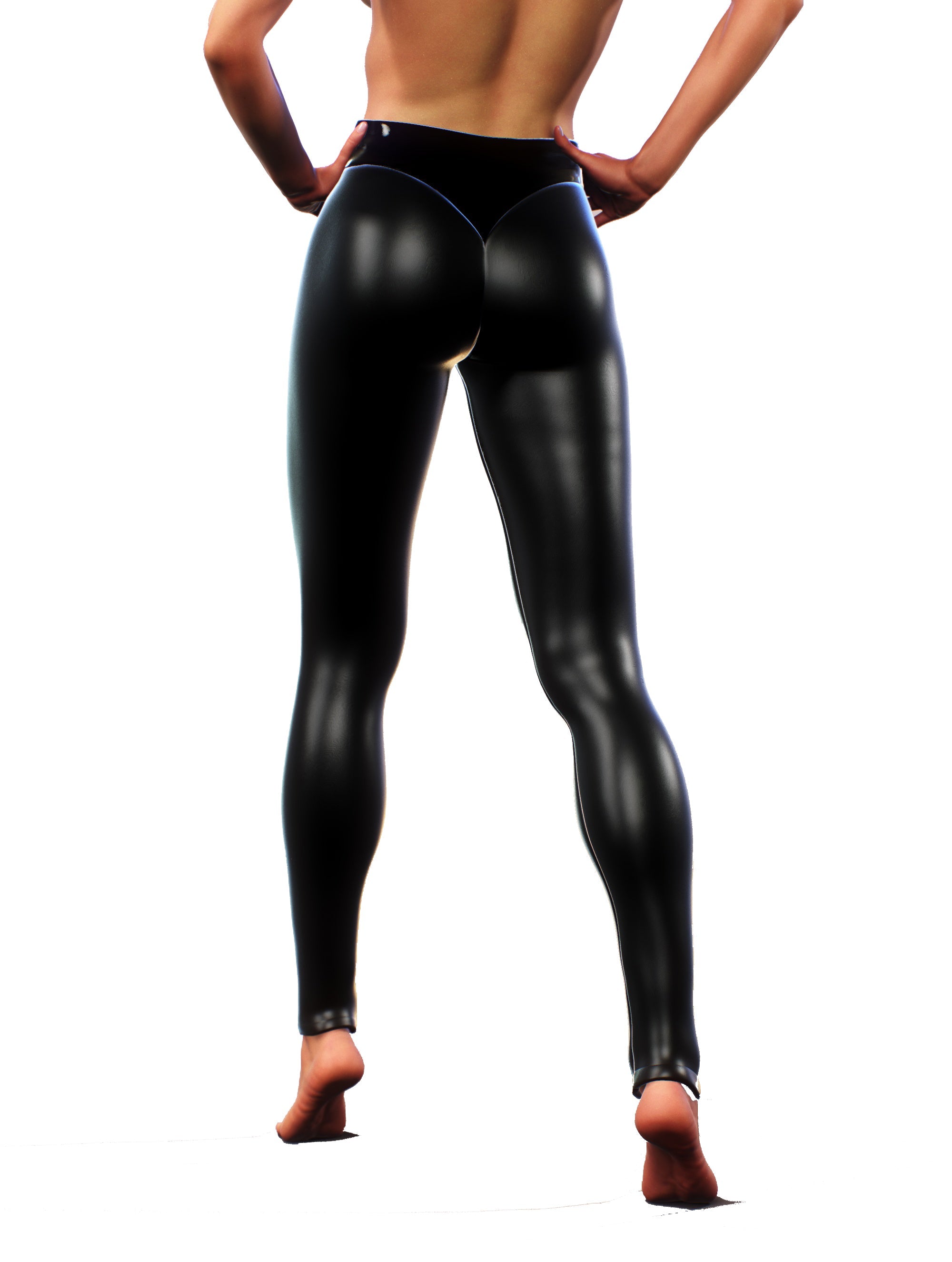 Shaping Leather Leggings-High waisted leggings-bootysculpted