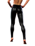 Shaping Leather Leggings-High waisted leggings-bootysculpted