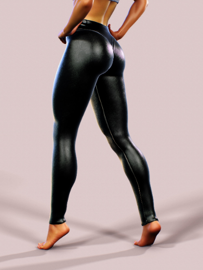 Shaping Leather Leggings-High waisted leggings-bootysculpted