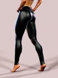 Shaping Leather Leggings-High waisted leggings-bootysculpted