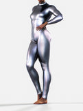 Silver Metallic Playsuit-unitard-bootysculpted