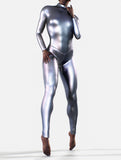 Silver Metallic Playsuit-unitard-bootysculpted