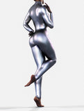 Silver Metallic Playsuit-unitard-bootysculpted