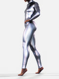 Silver Metallic Playsuit-unitard-bootysculpted
