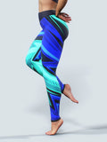 Sketchy Blue Leggings-High waisted leggings-bootysculpted