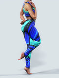 Sketchy Blue Leggings-High waisted leggings-bootysculpted