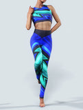 Sketchy Blue Leggings-High waisted leggings-bootysculpted
