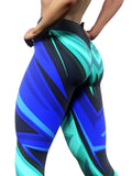 Sketchy Blue Leggings-High waisted leggings-bootysculpted