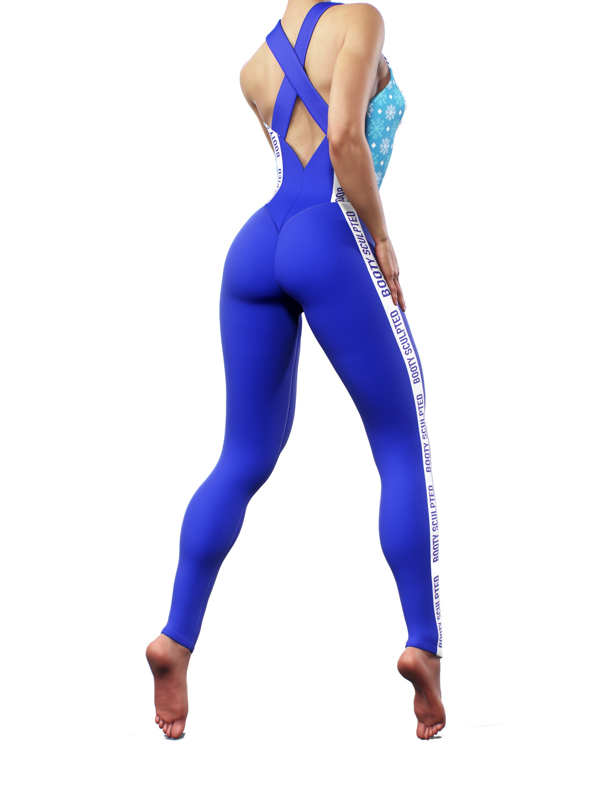 Snowflake Blue Unitard-unitard-bootysculpted