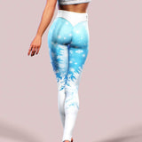 Snowflake Winter Leggings-High waisted leggings-bootysculpted