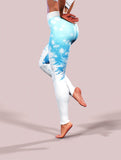 Snowflake Winter Leggings-High waisted leggings-bootysculpted