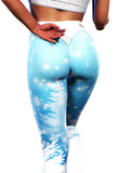 Snowflake Winter Leggings-High waisted leggings-bootysculpted