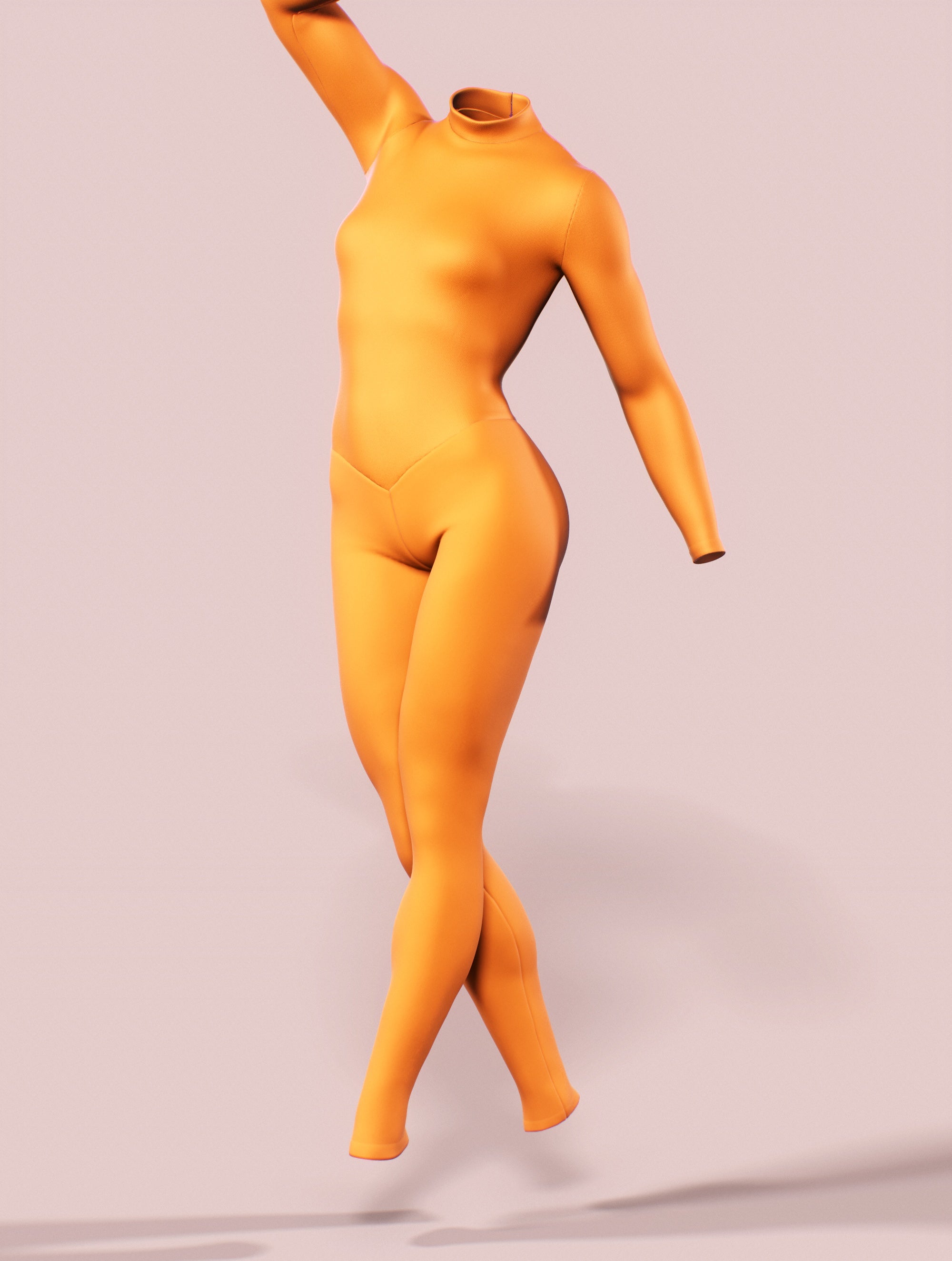 Tangerine Orange Zentai Costume-unitard-bootysculpted