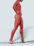 Tartan Red Bodysuit-unitard-bootysculpted