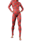 Tartan Red Bodysuit-unitard-bootysculpted