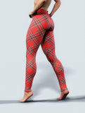 Tartan Red Leggings-High waisted leggings-bootysculpted