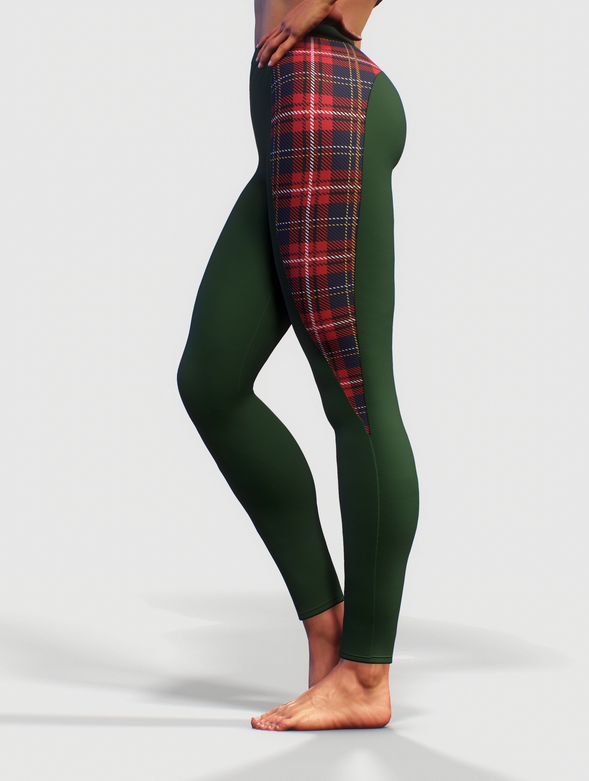 Tartan Shaping Leggings-High waisted leggings-bootysculpted