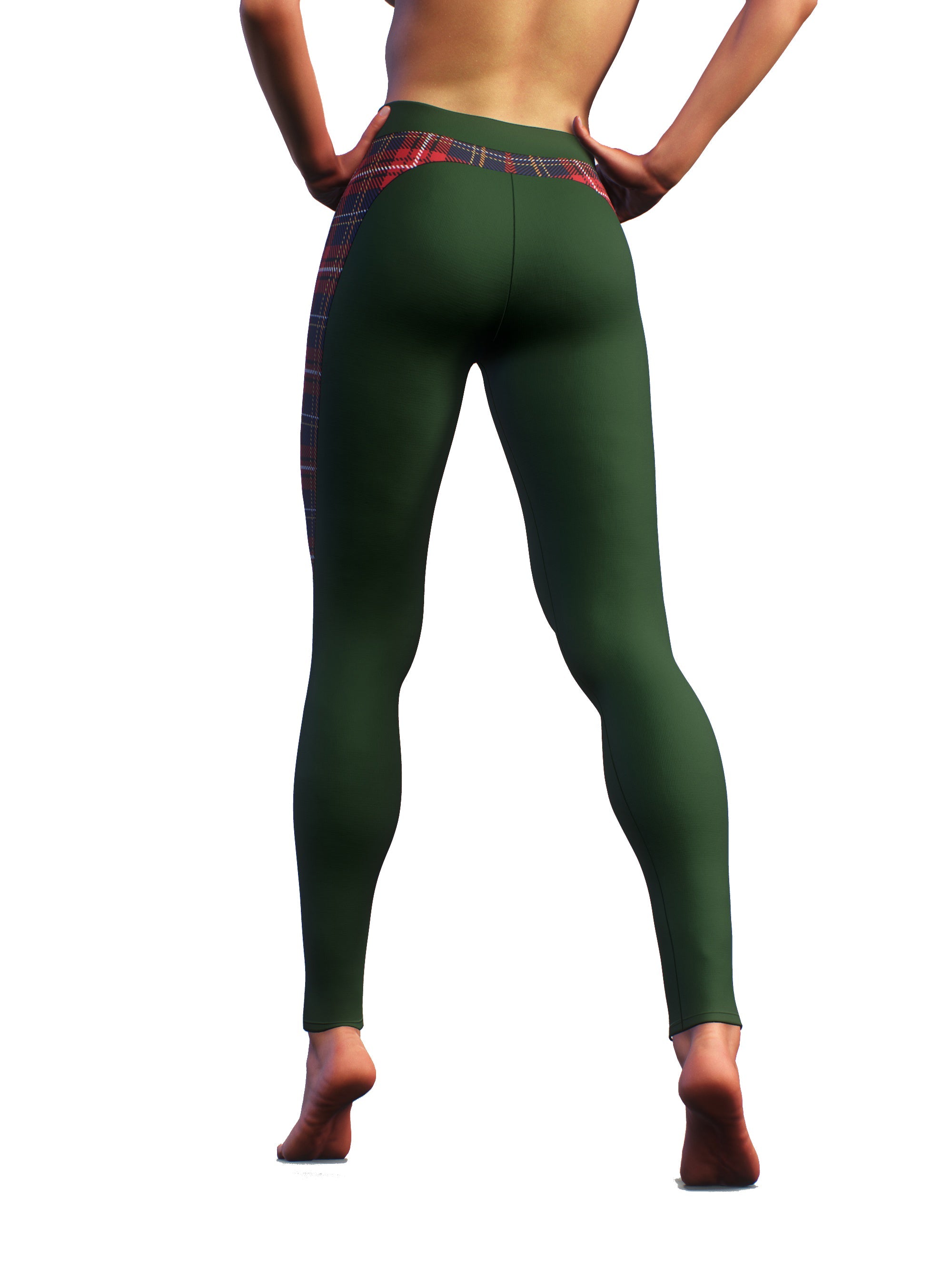 Tartan Shaping Leggings-High waisted leggings-bootysculpted