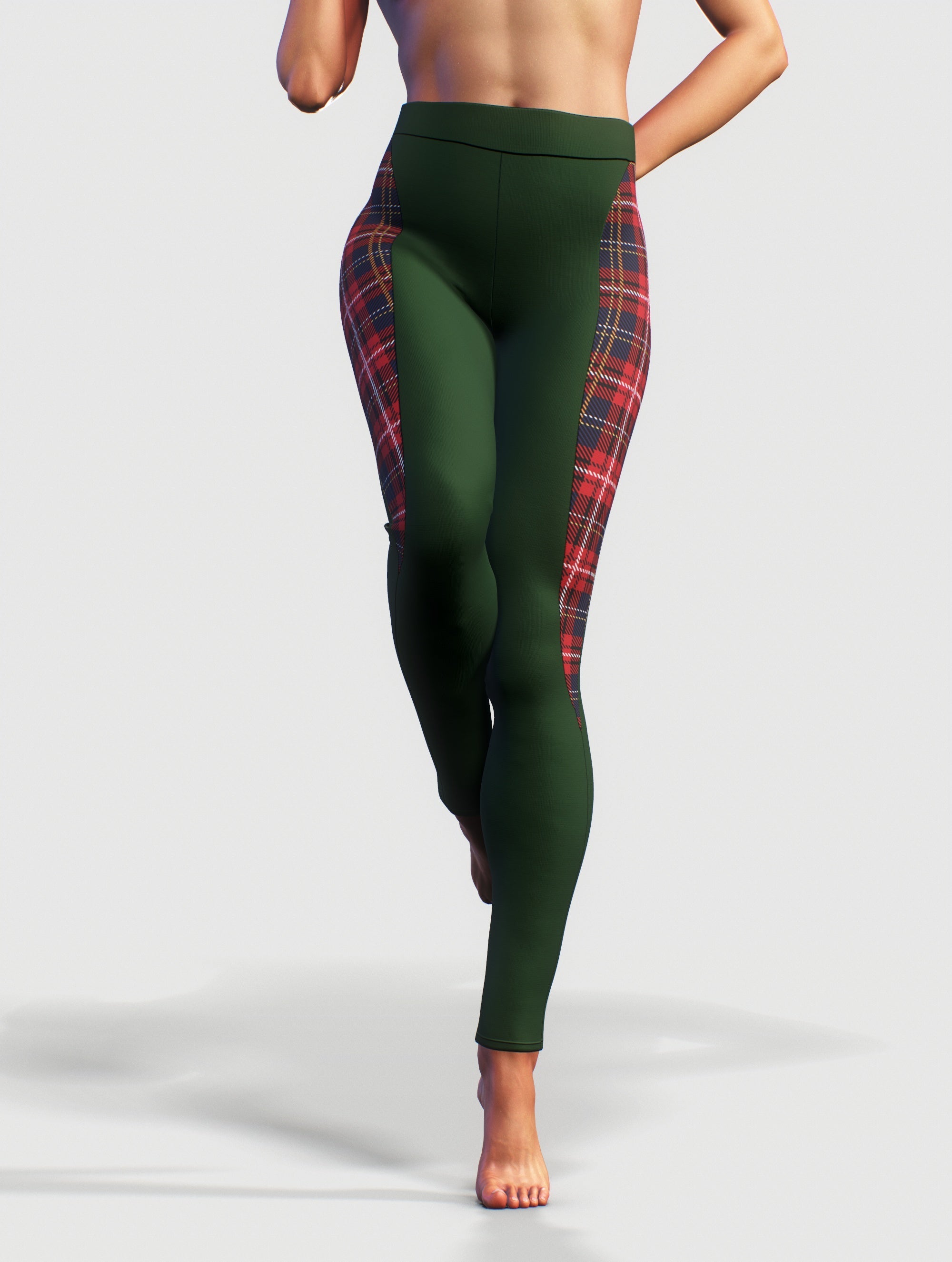Tartan Shaping Leggings-High waisted leggings-bootysculpted