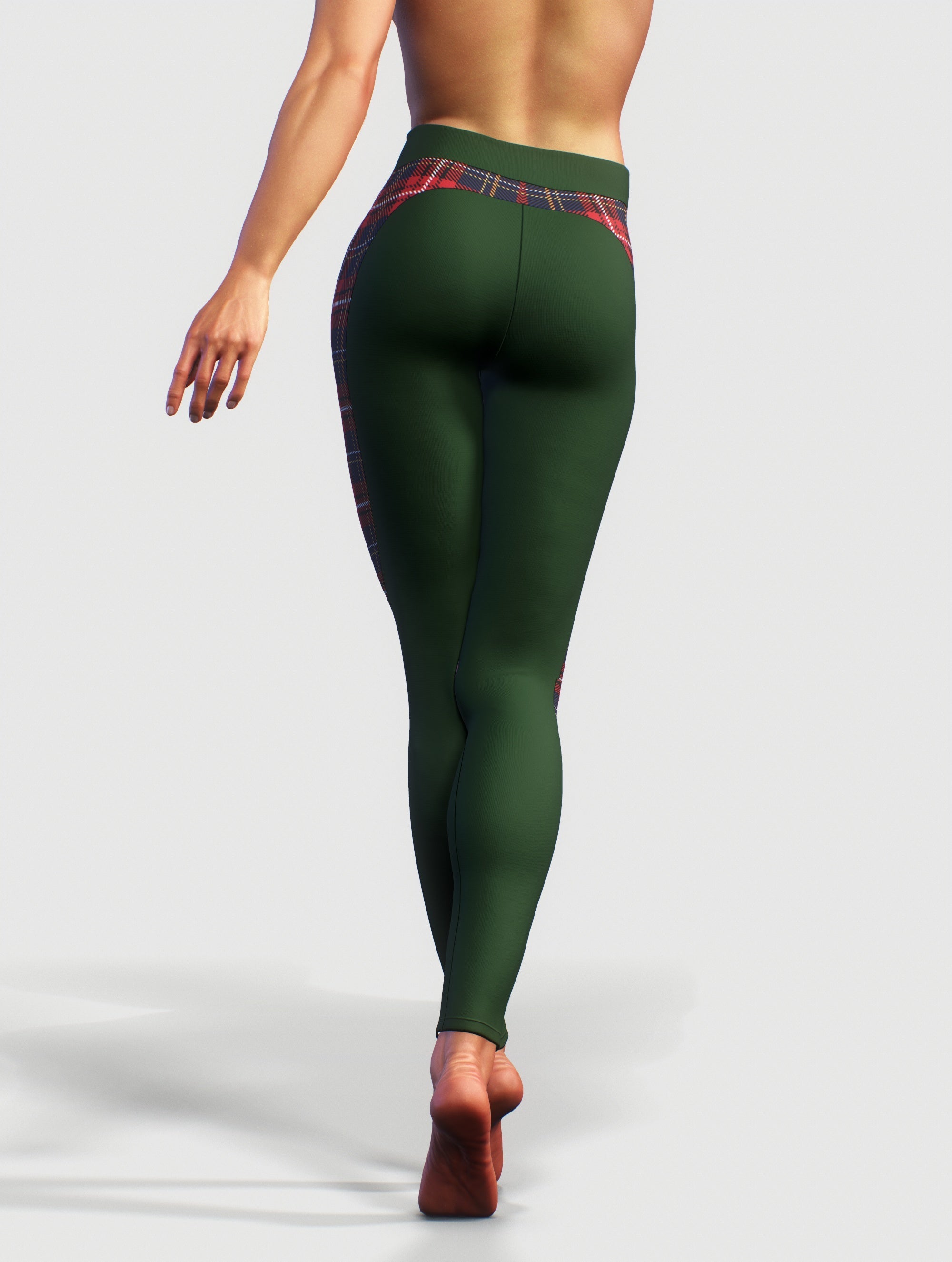 Tartan Shaping Leggings-High waisted leggings-bootysculpted
