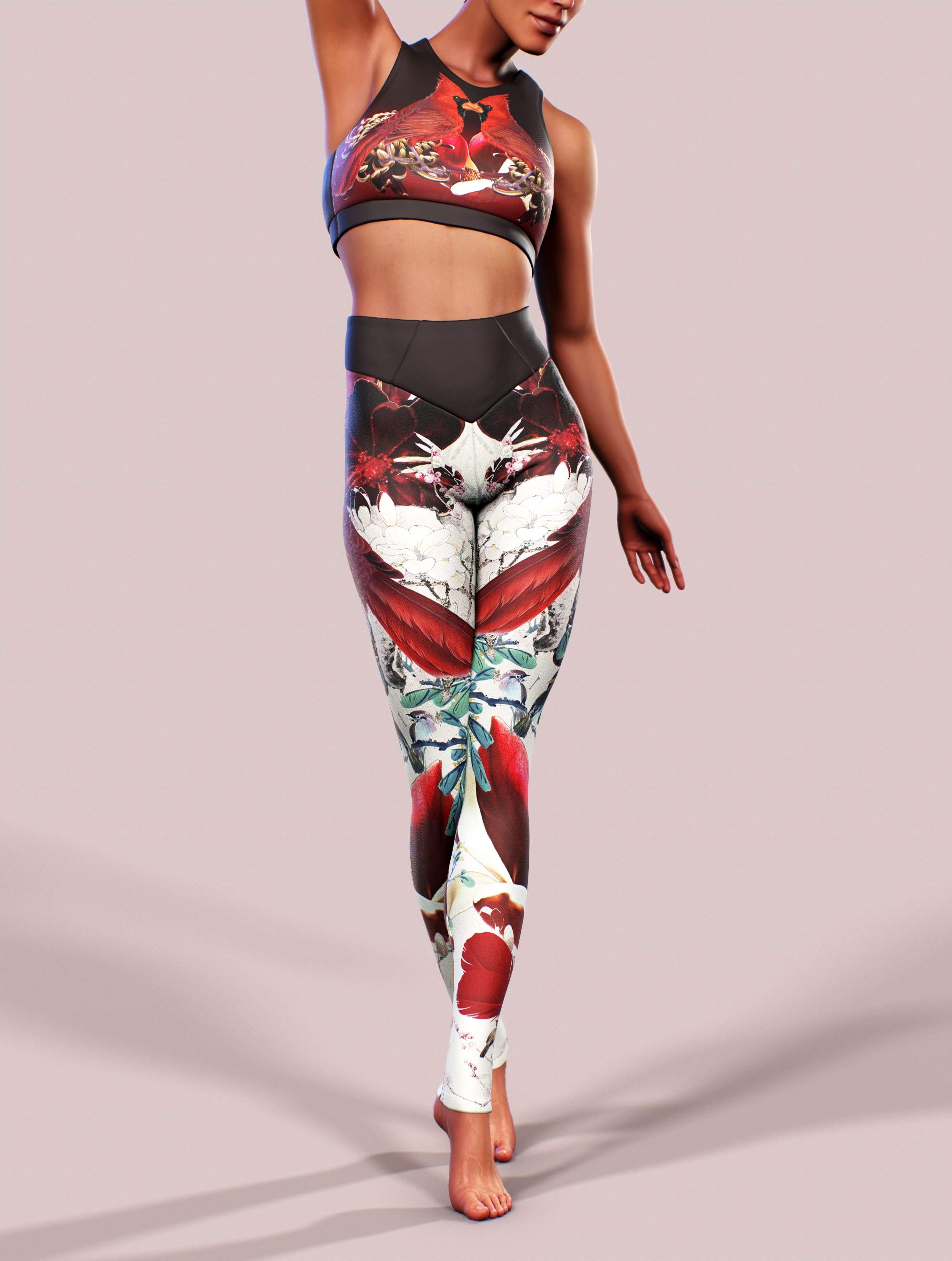 The Cardinal Bird Bra-Sports bra-bootysculpted