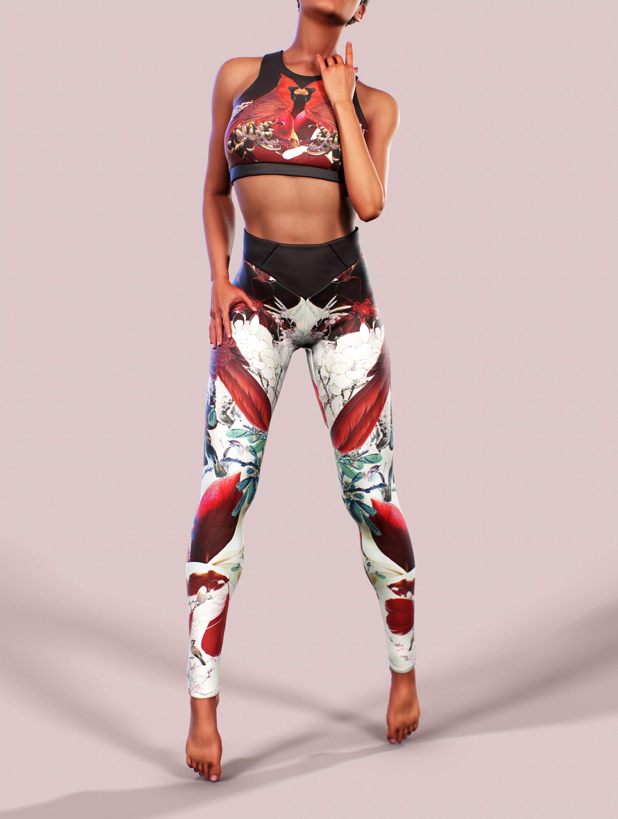 The Cardinal Bird Bra-Sports bra-bootysculpted