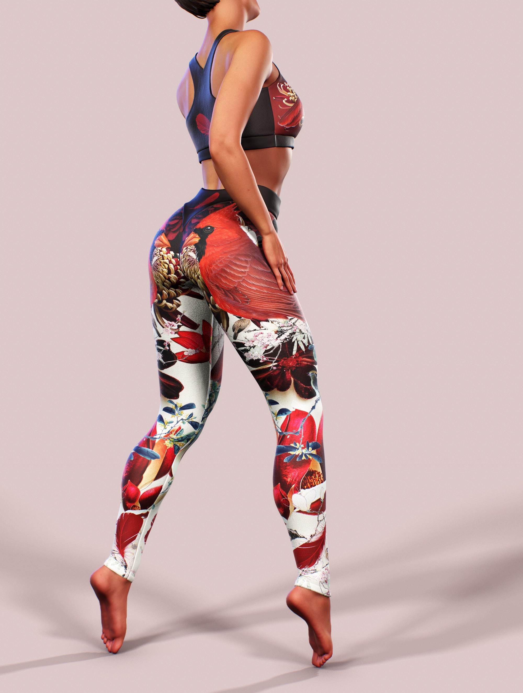 The Cardinal Bird Bra-Sports bra-bootysculpted