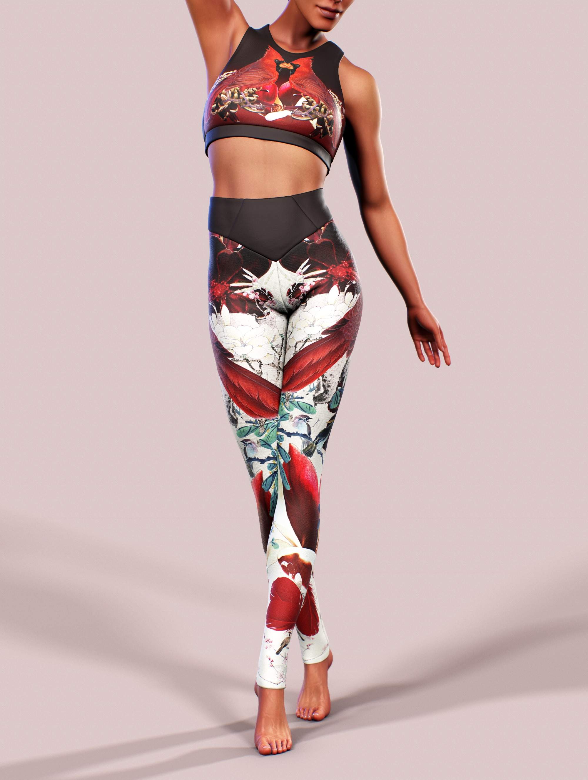 The Cardinal Bird Bra-Sports bra-bootysculpted