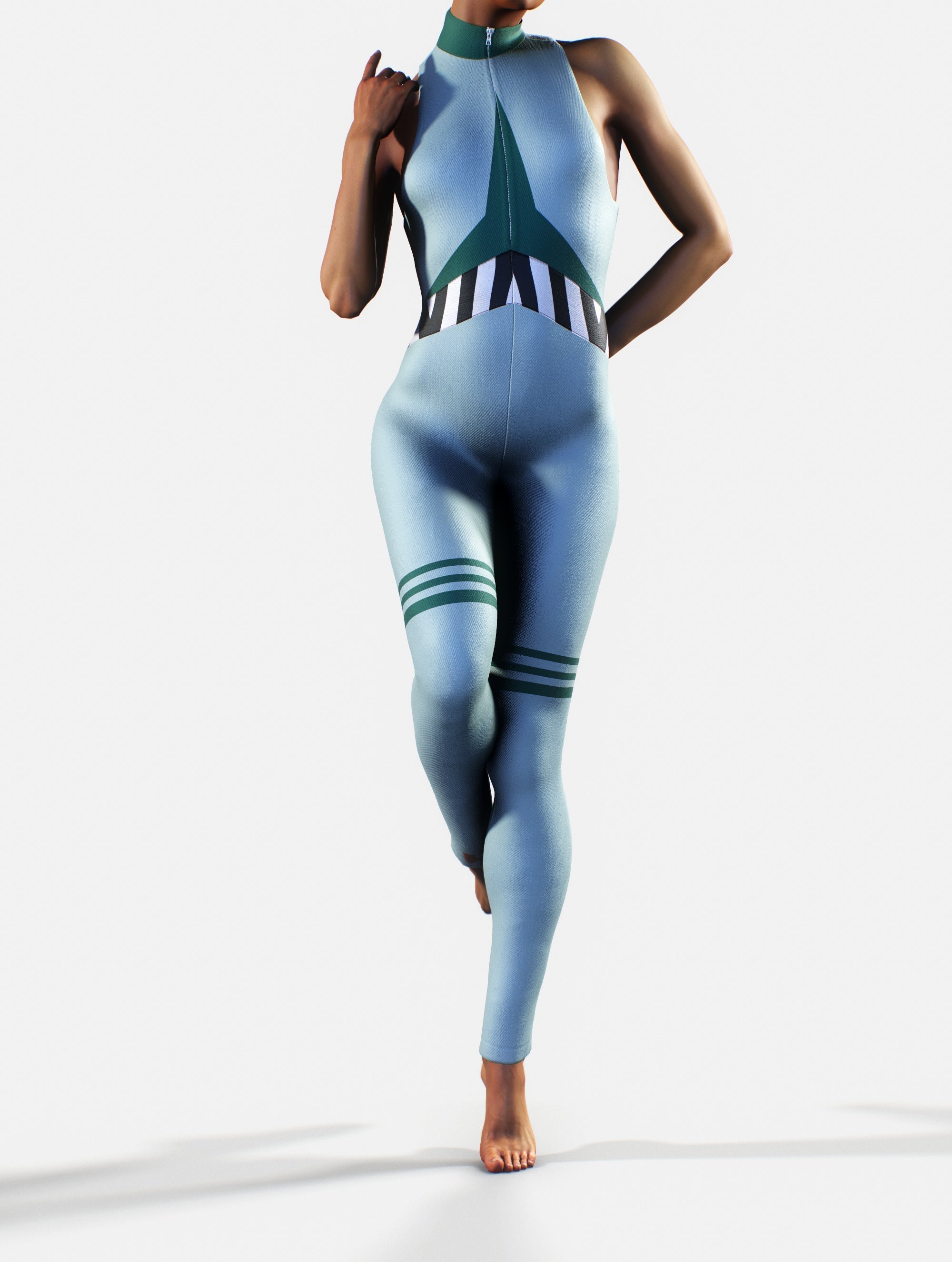 Turquoise Breeze Unitard-unitard-bootysculpted
