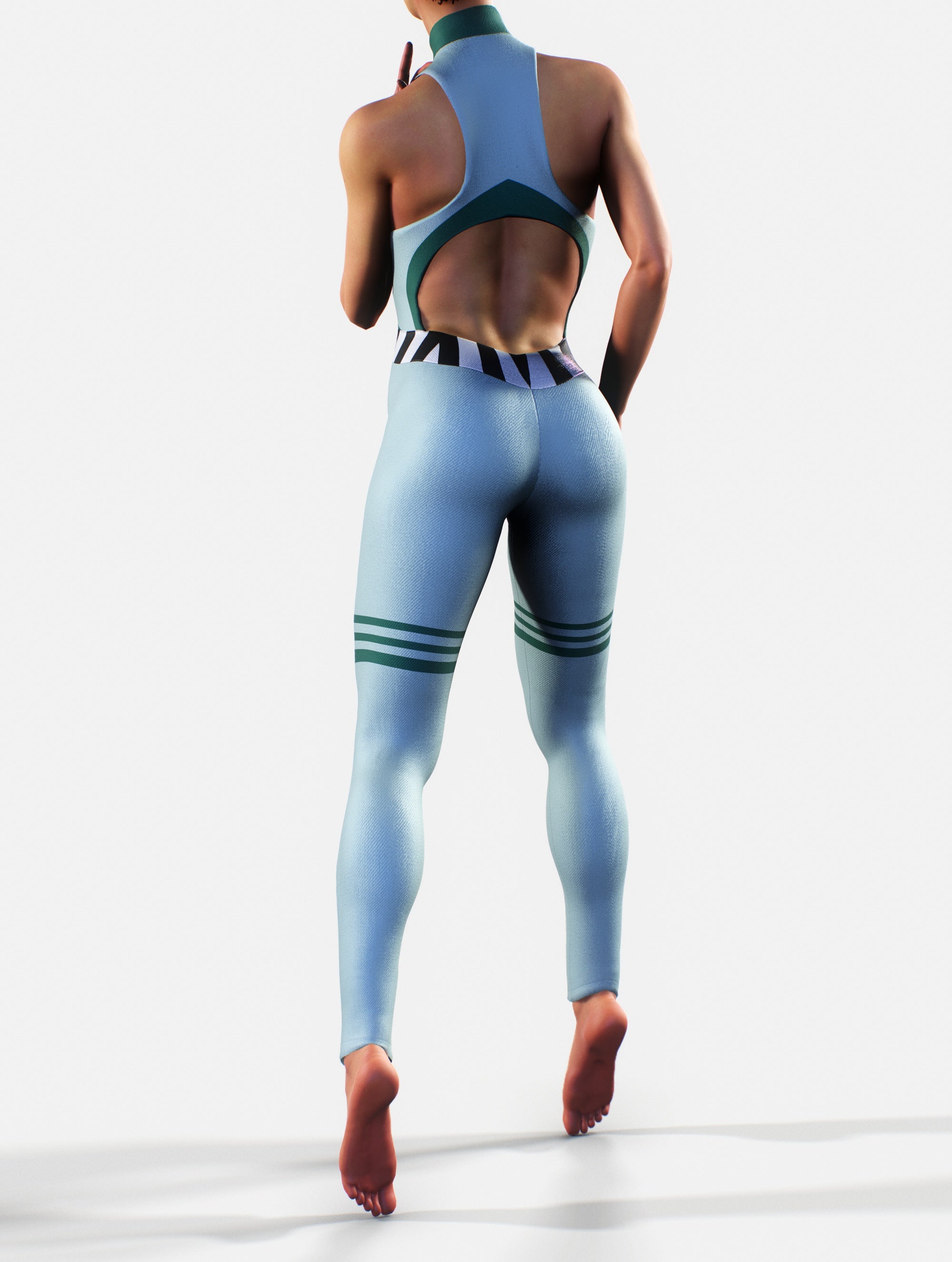 Turquoise Breeze Unitard-unitard-bootysculpted