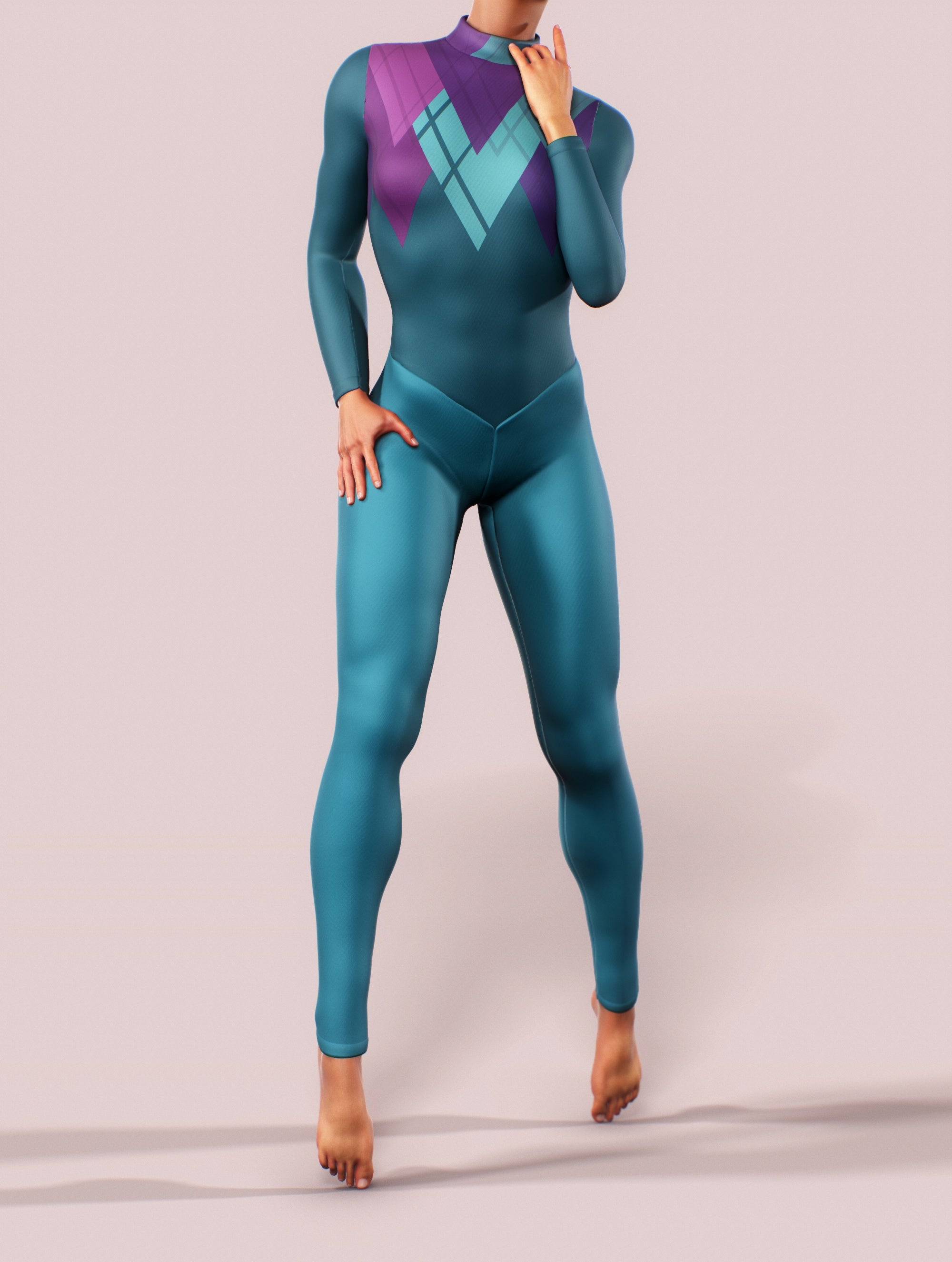 Turquoise Vaadhoo Bodysuit-unitard-bootysculpted