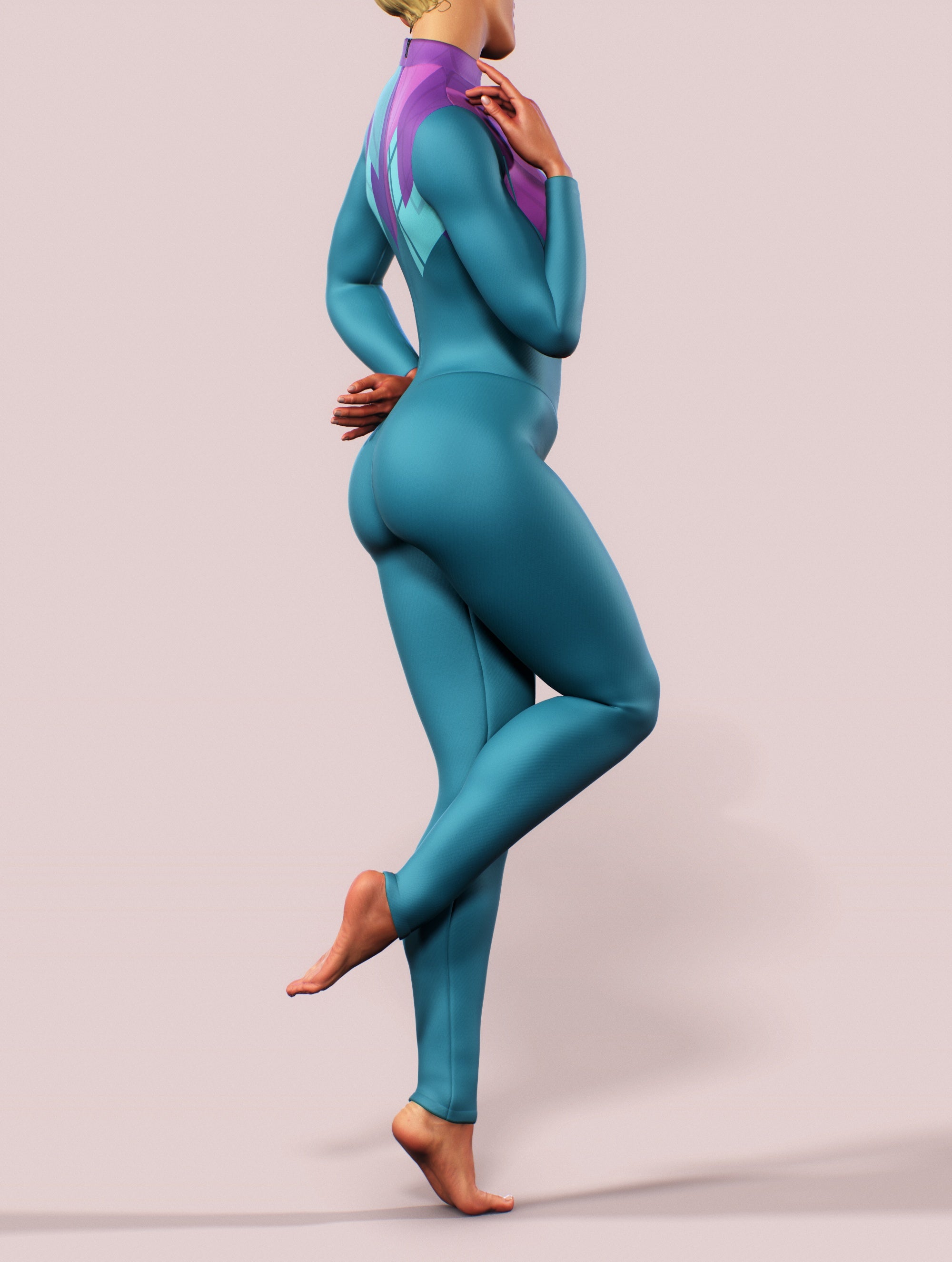 Turquoise Vaadhoo Bodysuit-unitard-bootysculpted