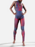 Waist-Shaping Queens Suit in Gray-unitard-bootysculpted