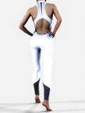 Waist-Shaping Queens Suit in White-unitard-bootysculpted