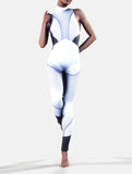 Waist-Shaping Queens Suit in White-unitard-bootysculpted