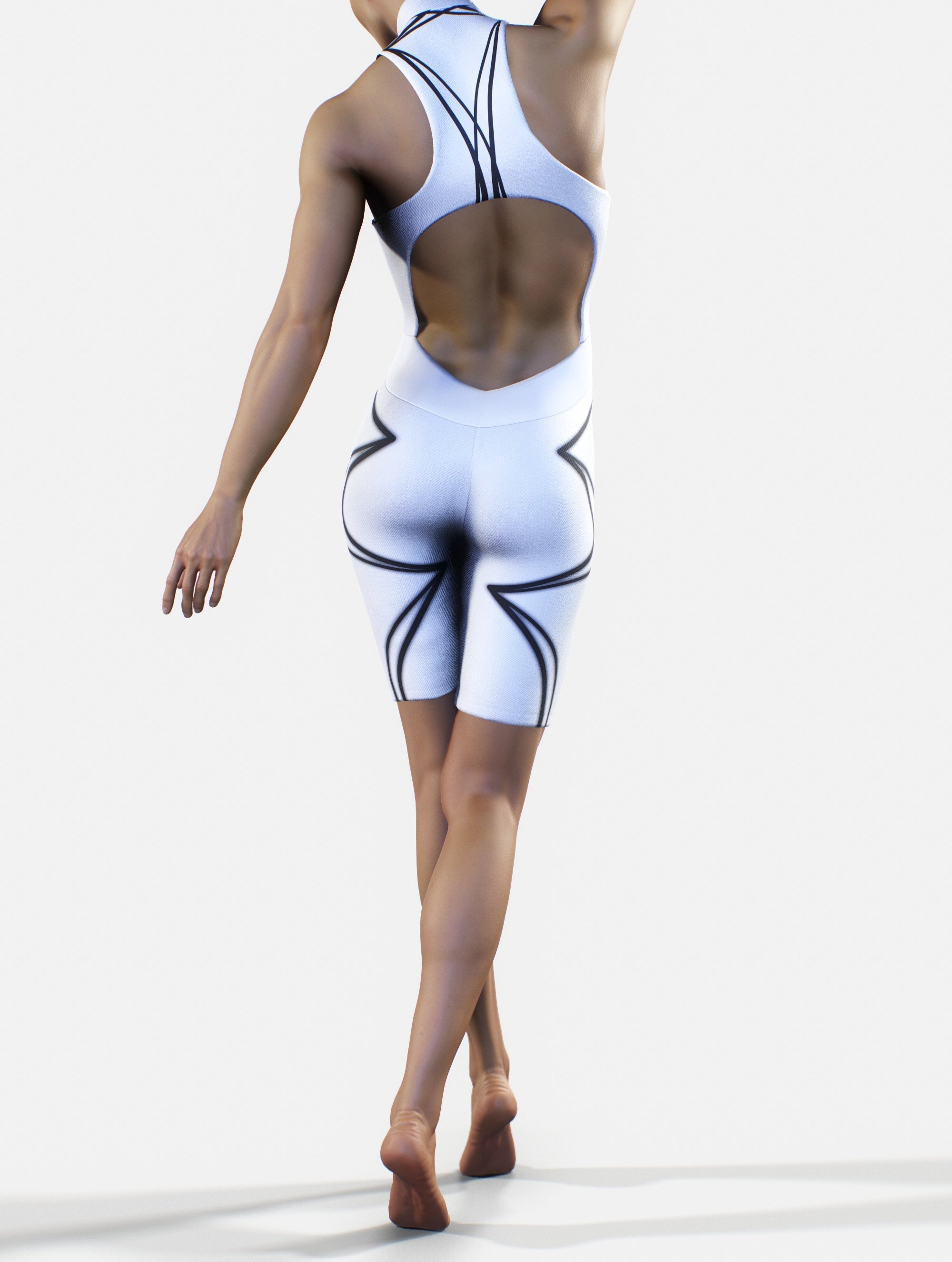 White Lines Shaping Unitard-unitard-bootysculpted
