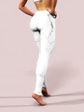 White Marble Leggings-High waisted leggings-bootysculpted