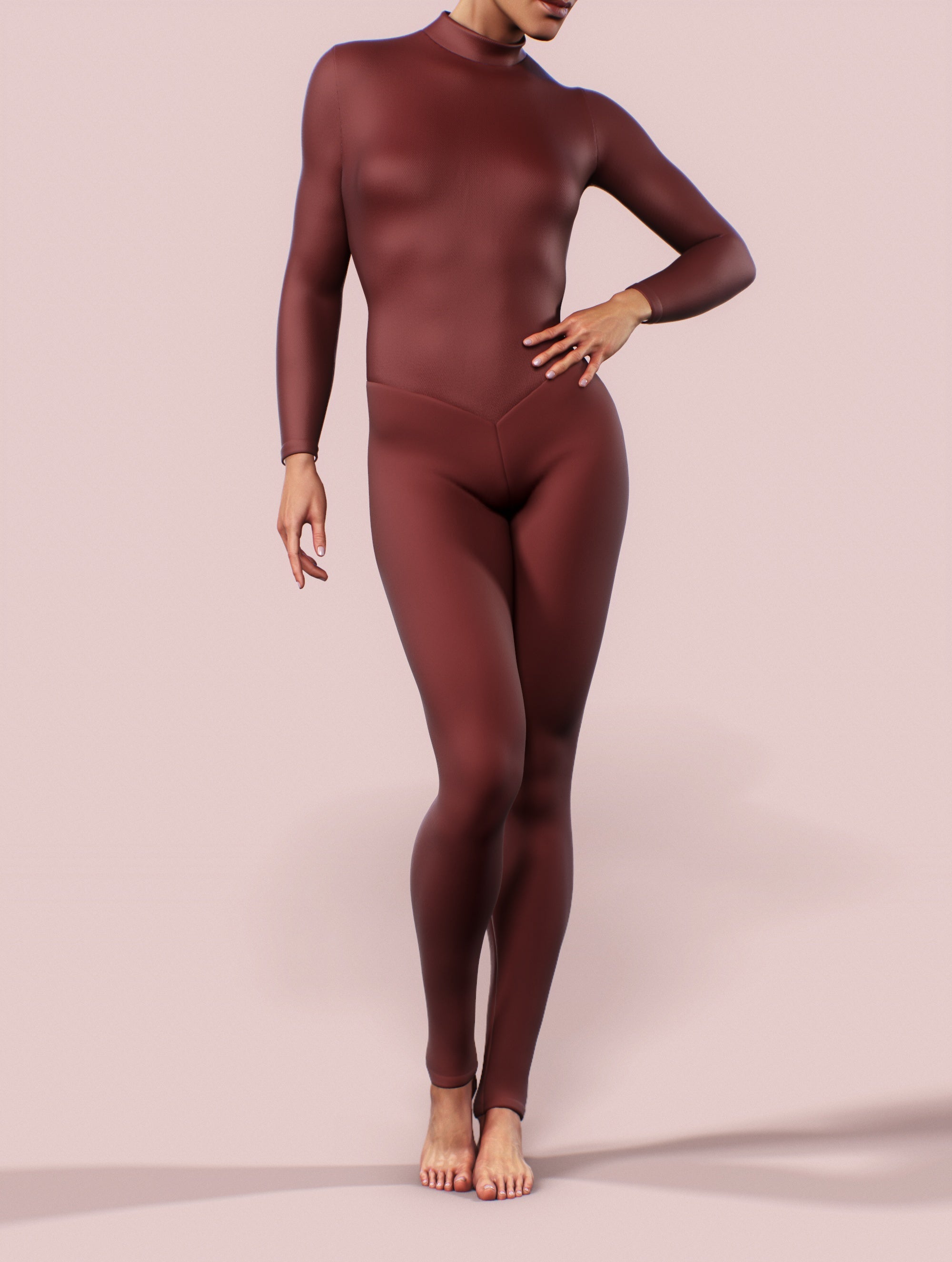 Wine Burgundy Red Costume-unitard-bootysculpted