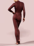 Wine Burgundy Red Costume-unitard-bootysculpted