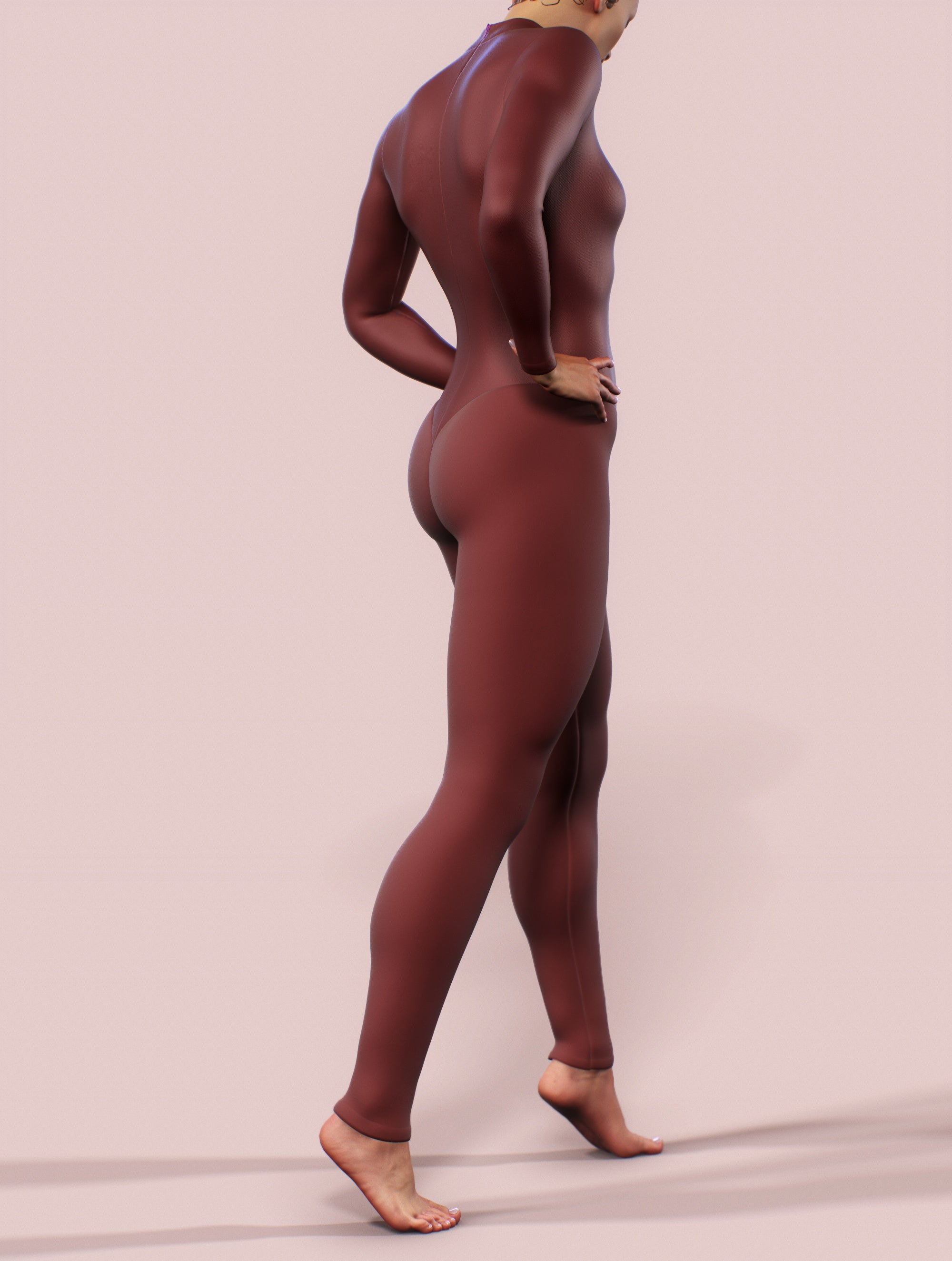Wine Burgundy Red Costume-unitard-bootysculpted