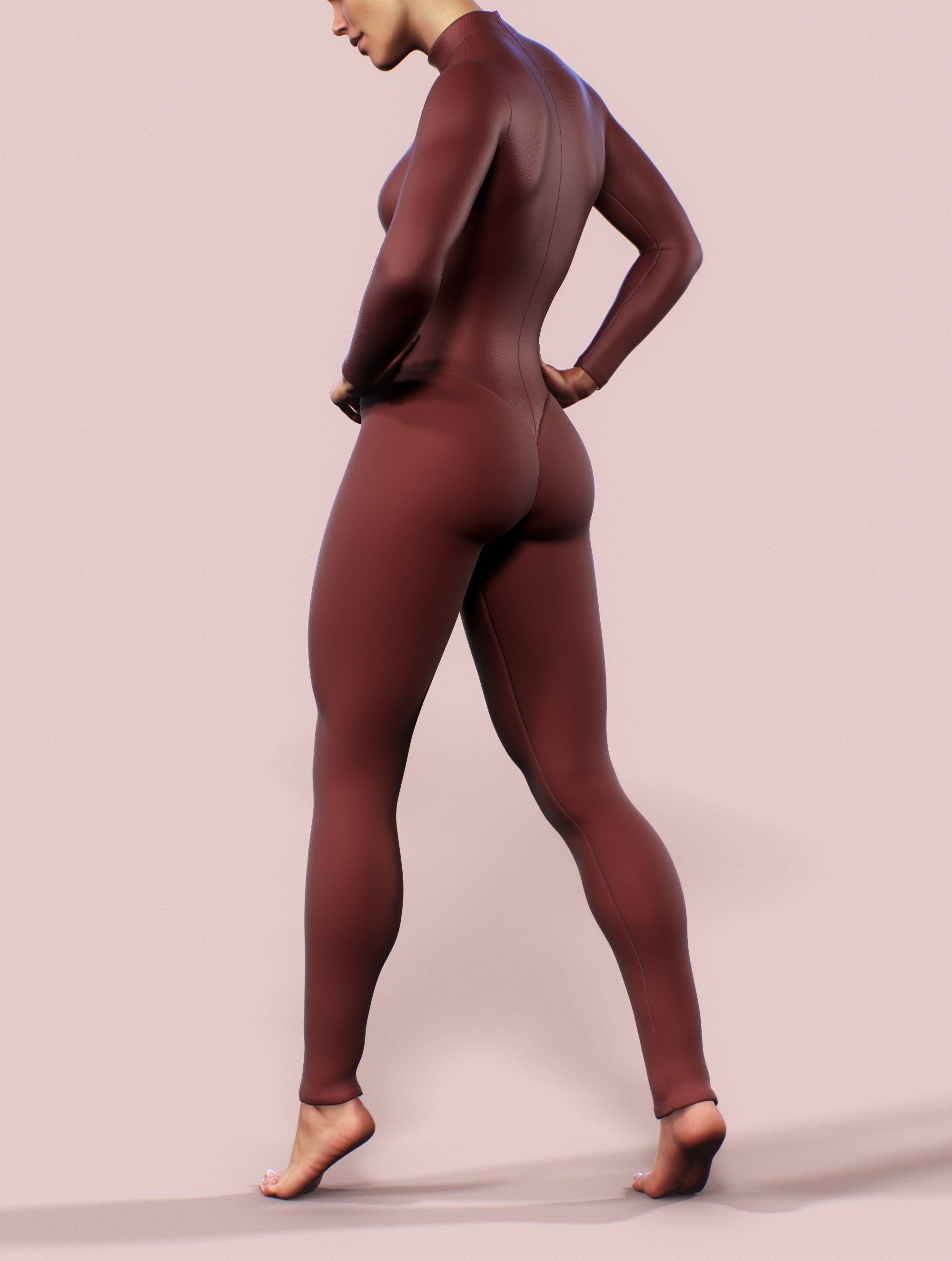 Wine Burgundy Red Costume-unitard-bootysculpted