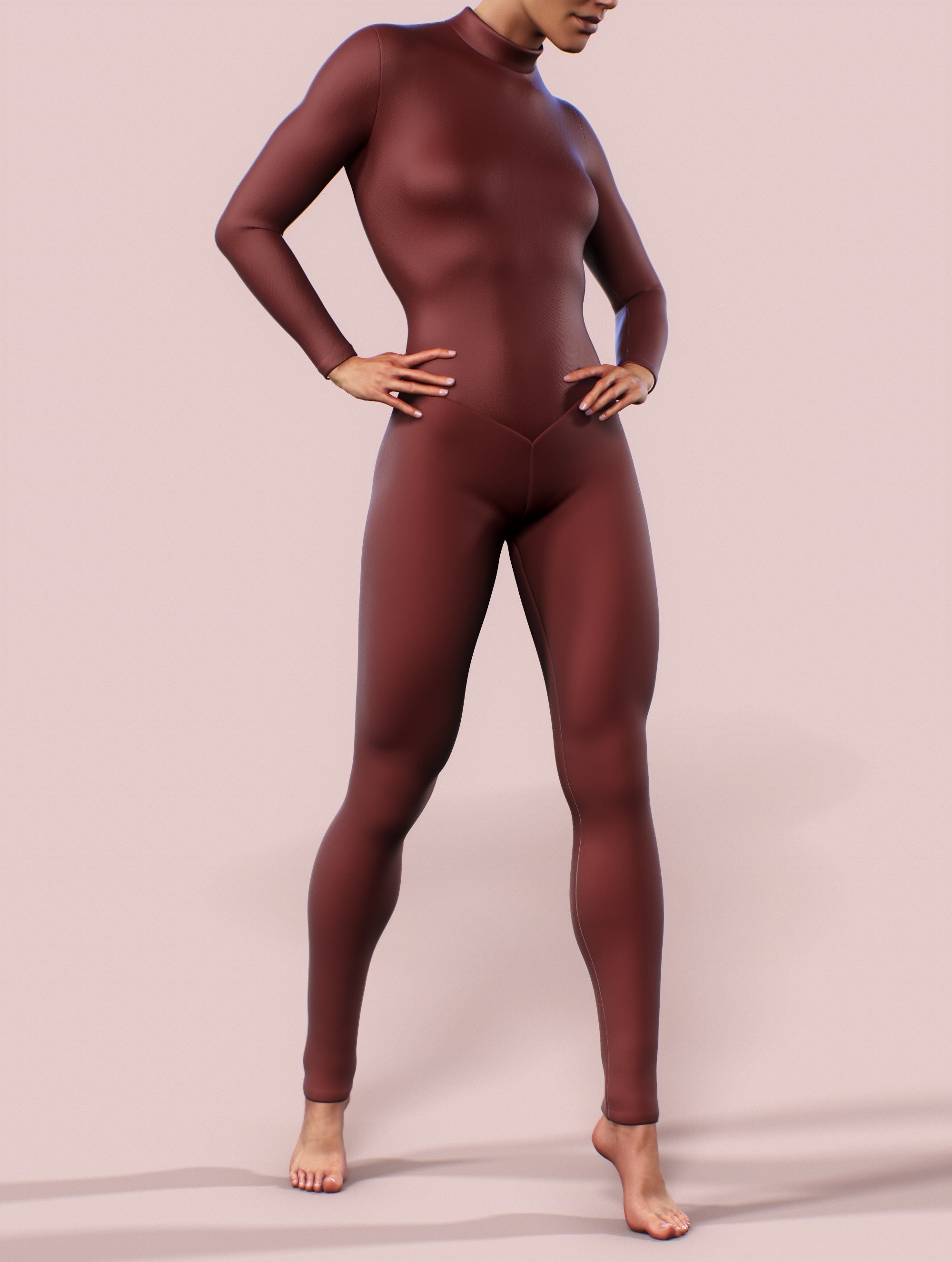 Wine Burgundy Red Costume-unitard-bootysculpted