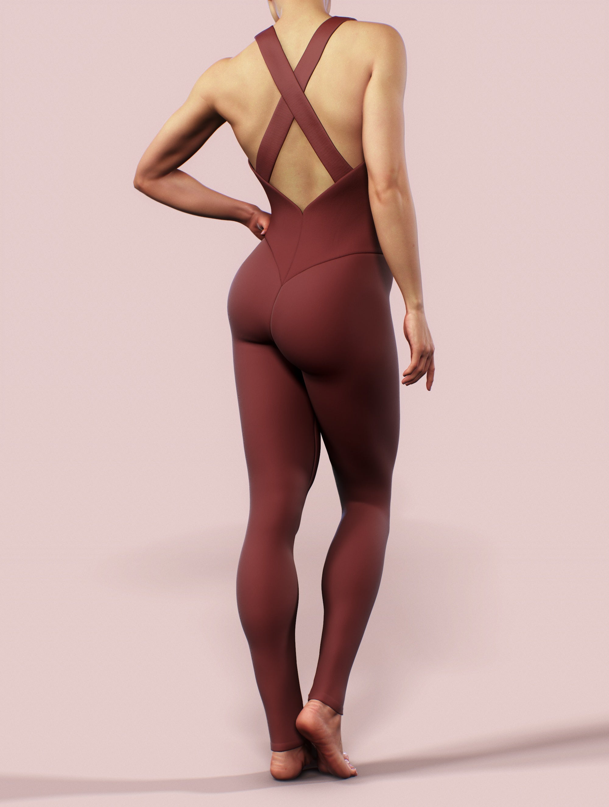 Wine Burgundy Red Unitard-unitard-bootysculpted