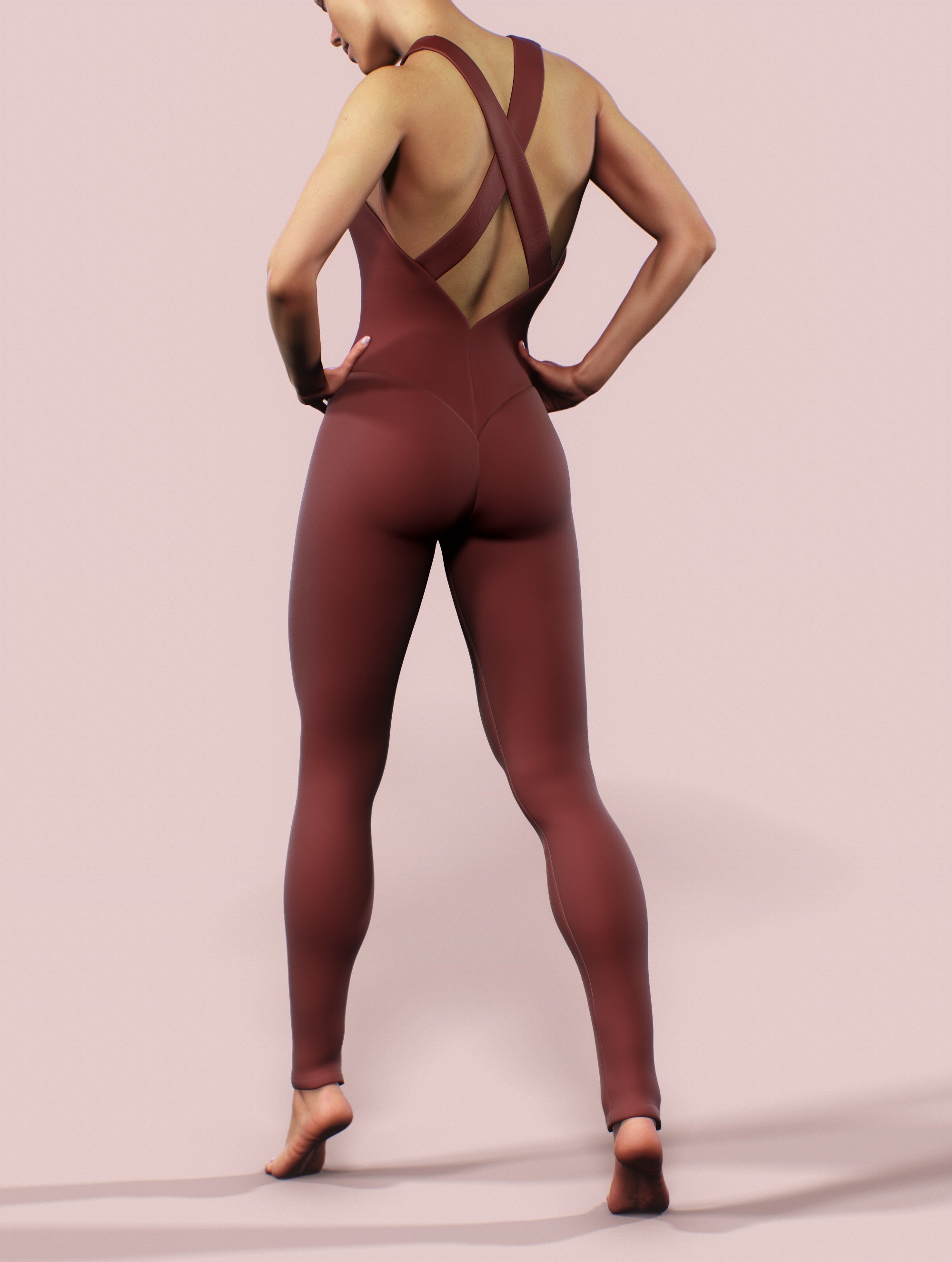 Wine Burgundy Red Unitard-unitard-bootysculpted