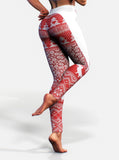 Xmas Dino Leggings-High waisted leggings-bootysculpted