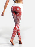 Xmas Dino Leggings-High waisted leggings-bootysculpted