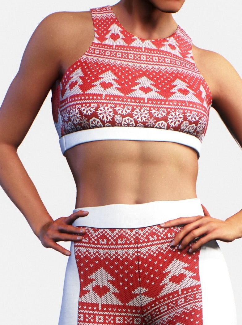 Xmas Dino Sports Bra-Sports bra-bootysculpted