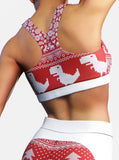 Xmas Dino Sports Bra-Sports bra-bootysculpted