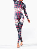 Xmas Plaid Zentai-unitard-bootysculpted