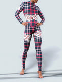 Xmas Plaid Zentai-unitard-bootysculpted